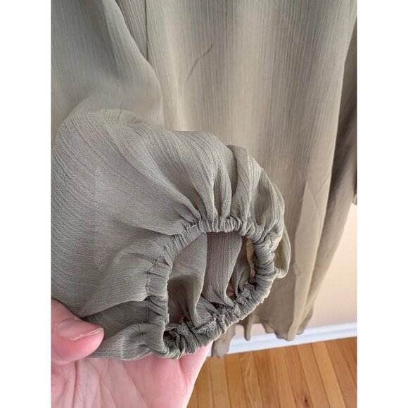 Joyfolie NWT Boho Crystal Maxi Dress in Army Green Size Small - Picture 5 of 14